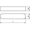 DIN 6885a (ISO R733) Chaveta Paralela de Ajuste Acero Inoxidable A4 
