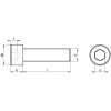 DIN 912 (ISO 4762) Tornillo Cabeza Cilíndrica Con Hexágono Interior Rosca Total Acero / Sin Acabado 12.9