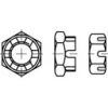 DIN 979 Tuerca Baja Hexagonal Y Abombada Con Ranura Acero / Sin Acabado 