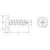  CH88H Tornillo Autorroscante Cabeza Plana Con Arandela Zincado Negro
